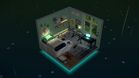 Room 1: rainy weather, midnight